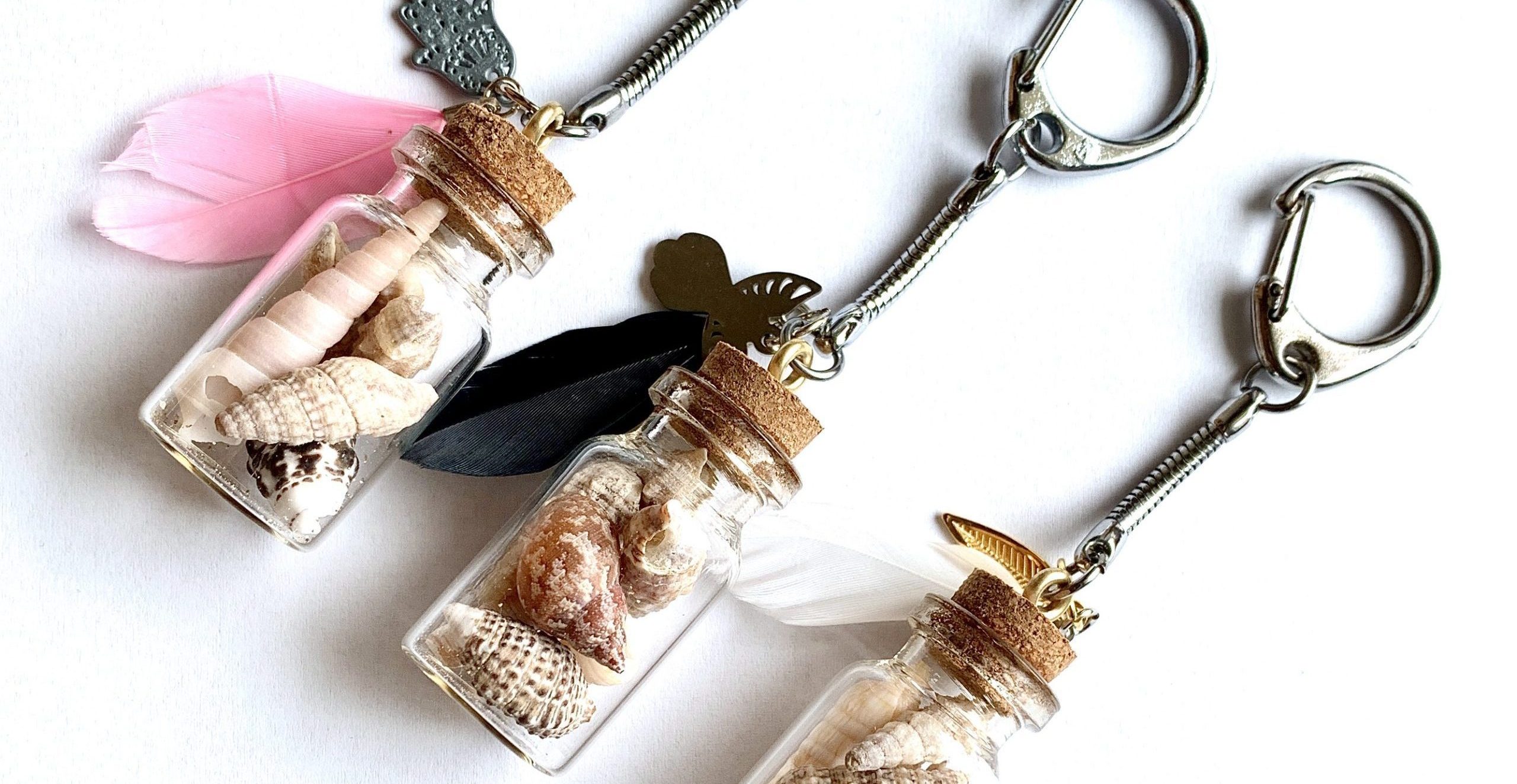 Seashell-jewelry-handmade-handgemachter-Schlüsselanhänger